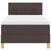 vidaXL Cama Box Spring LED com led Marrom Escuro 80 x 200 cm tecido