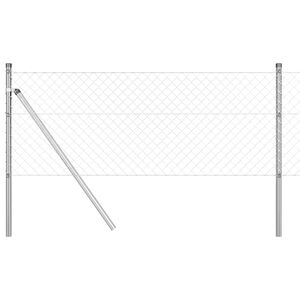 vidaXL Cerca de Cadeado com Fixa&ccedil;&atilde;o no Solo 10 x 0,4 m A&ccedil;o Galvanizado