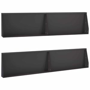 vidaXL Muro de Conten&ccedil;&atilde;o 4 unid. 100 x 12 x 30 cm A&ccedil;o Preto