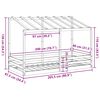 vidaXL Cama infantil com telhado 80x200 cm madeira de pinho maci&ccedil;a