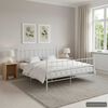 vidaXL Estrutura de cama 180x200 cm metal branco
