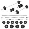 vidaXL Conjunto de barras e discos 30 Kg