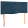 vidaXL Cabeceira de cama veludo 90x5x78/88 cm azul-escuro