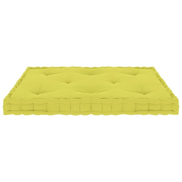 vidaXL Almofad&atilde;o para m&oacute;veis de paletes 73x40x7 cm algod&atilde;o verde ma&ccedil;a