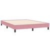 vidaXL Cama com molas/colch&atilde;o 140x210 cm veludo Rosa