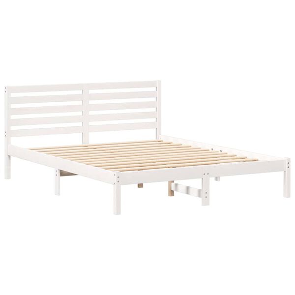 vidaXL Estrutura da Cama com cabeceira Branco 150 x 200 cm