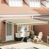 vidaXL Toldo Retr&aacute;til Multicolor 400 &times; 300 cm Poli&eacute;ster e Alum&iacute;nio