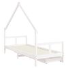 vidaXL Estrutura cama infantil c/ gavetas 80x200cm pinho maci&ccedil;o branco