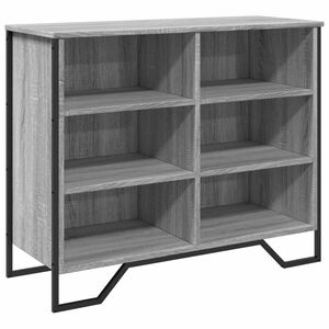 vidaXL Aparador 91x35,5x74,5 cm derivados de madeira cinzento sonoma