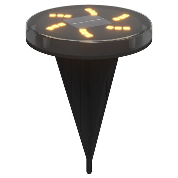 vidaXL Luzes solares para exterior com espig&otilde;es 12 pcs branco quente