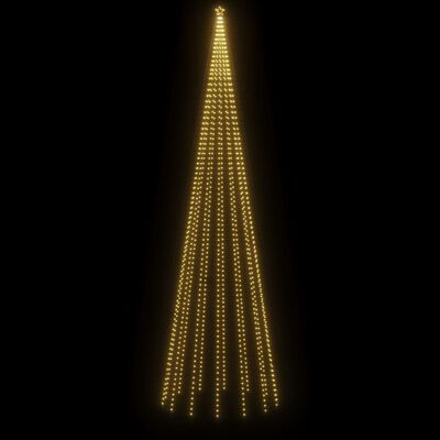 vidaXL Árvore de Natal com espigão 1134 luzes LED 800 cm branco quente