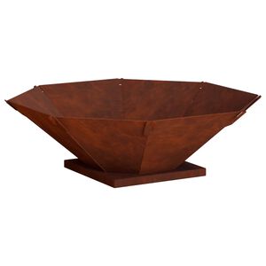 vidaXL Fire Pit Ferro Enferrujado 70,5 x 70,5 x 21,5 cm A&ccedil;o Corten