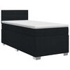 vidaXL Cama box spring com colch&atilde;o Preto 90 x 190 cm Tecido