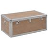 vidaXL Caixa de arruma&ccedil;&atilde;o madeira de abeto maci&ccedil;a 91x52x40 cm castanho