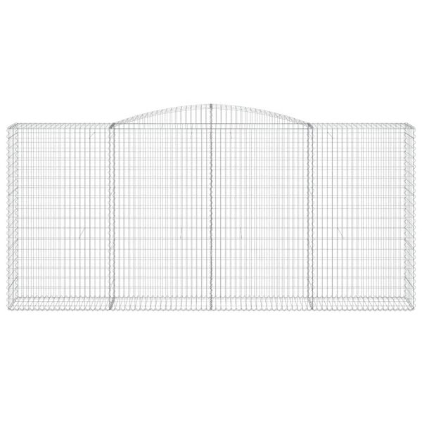 vidaXL Cestos gabião arqueados 4pcs 400x50x180/200cm ferro galvanizado