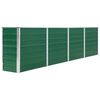 vidaXL Canteiro jardim elevado 320x40x77 cm aço galvanizado verde