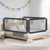 vidaXL Barra seguran&ccedil;a p/ cama infantil tecido 200x25 cm cinza-escuro