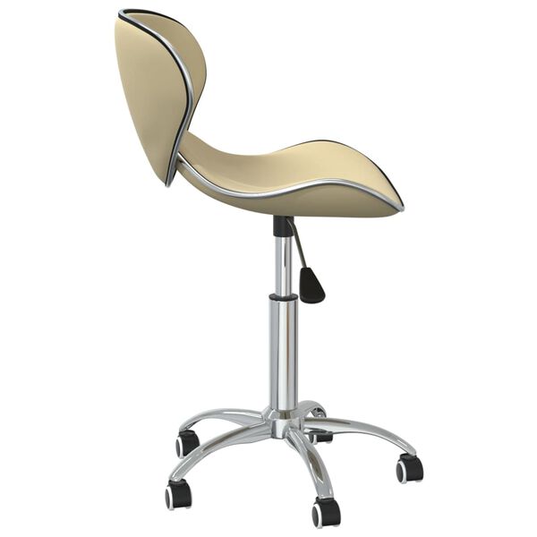 vidaXL Cadeiras de jantar giratórias 4 pcs couro art. creme