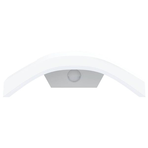 vidaXL Candeeiro parede LED exterior c/ sensor alum&iacute;nio fundido branco