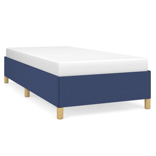 vidaXL Estrutura de cama sem colch&atilde;o 100x200 cm tecido azul