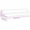 vidaXL Prateleiras de Parede 4 pcs Carvalho Preto 80 x 11,5 x 18 cm