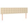 vidaXL Estrutura de cama otomana com colch&otilde;es tecido creme 180x200cm