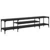 vidaXL Gabinete para TV Carvalho Preto 201 x 35 x 45 cm