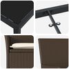 vidaXL Conjunto de Jantar para Jardim 7 pcs Castanho vime PE