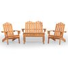 vidaXL 4 pcs conjunto lounge de jardim Adirondack acácia maciça