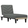 vidaXL Chaise longue tecido cinzento-escuro
