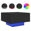 vidaXL Mesa de centro com luzes LED 55x55x31 cm preto