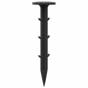 vidaXL Estacas de ch&atilde;o 100 pcs Preto &Oslash;3 x 11 cm Pl&aacute;stico