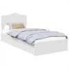 vidaXL Cama com Armazenamento Branco 90 x 190 cm Derivados de Madeira