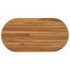 vidaXL Tampo de Mesa 90 x 45 x 3,5 cm Oval Madeira de Teca S&oacute;lida