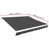 vidaXL Lona para toldo antracite 600x300 cm