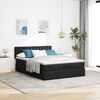 vidaXL Cama otomana com colch&atilde;o 140x190 cm tecido preto