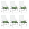 vidaXL Almofad&otilde;es p/ cadeira 6 pcs 50x50x7 cm tecido padr&atilde;o folhas
