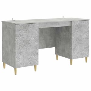 vidaXL Mesa Cinzento Cimento 142,5 x 50 x 75 cm Derivados de Madeira
