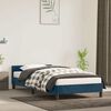 vidaXL Estrutura de cama sem colch&atilde;o 100x200 cm veludo azul-escuro