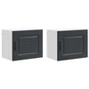 vidaXL Painel de lava-lou&ccedil;a Kalmar 2 pcs Preto Derivados de Madeira