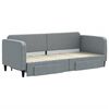 vidaXL Sofá-cama c/ gavetão e gavetas 80x200 cm tecido cinzento-claro