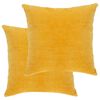 vidaXL Almofad&otilde;es veludo de algod&atilde;o 2 pcs 45x45 cm amarelo