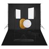vidaXL Kit est&uacute;dio fotogr&aacute;fico com softbox ilumina&ccedil;&atilde;o/fundo/refletor