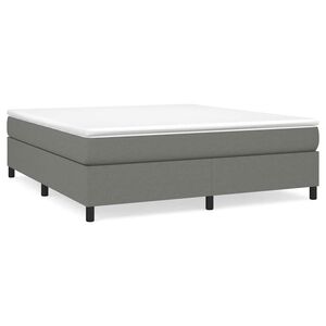 vidaXL Estrutura de cama com molas 180x200 cm tecido cinzento-escuro