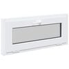 vidaXL Janela de por&atilde;o RISOR 90 x 40 cm PVC e Vidro Branco