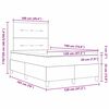 vidaXL Cama Box Spring LED Cinza Escuro 120 x 190 cm tecido