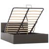 vidaXL Cama hidr&aacute;ulica c/ arruma&ccedil;&atilde;o 120x200cm couro artificial cinza