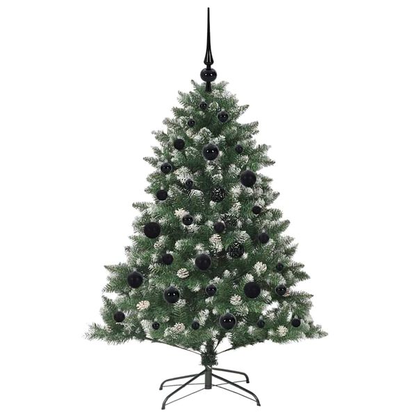 vidaXL &Aacute;rvore de Natal Artificial Verde 120 cm PVC, Pl&aacute;stico e A&ccedil;o