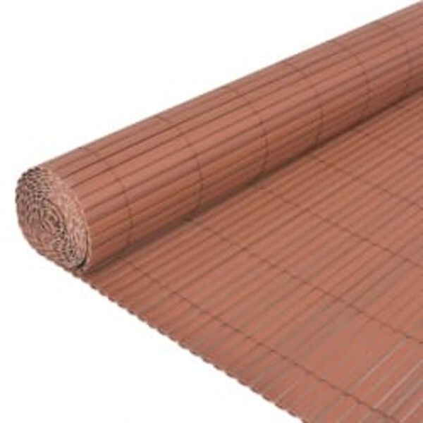vidaXL Cerca de jardim dupla face 110x500 cm castanho