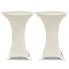 vidaXL Toalha de Mesa el&aacute;stica &Oslash;70, Creme / 2 pe&ccedil;as